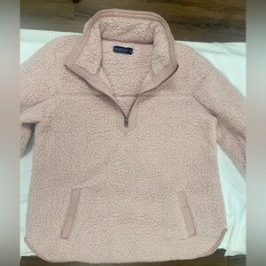Pink Sherpa Quarter-Zip Pullover
